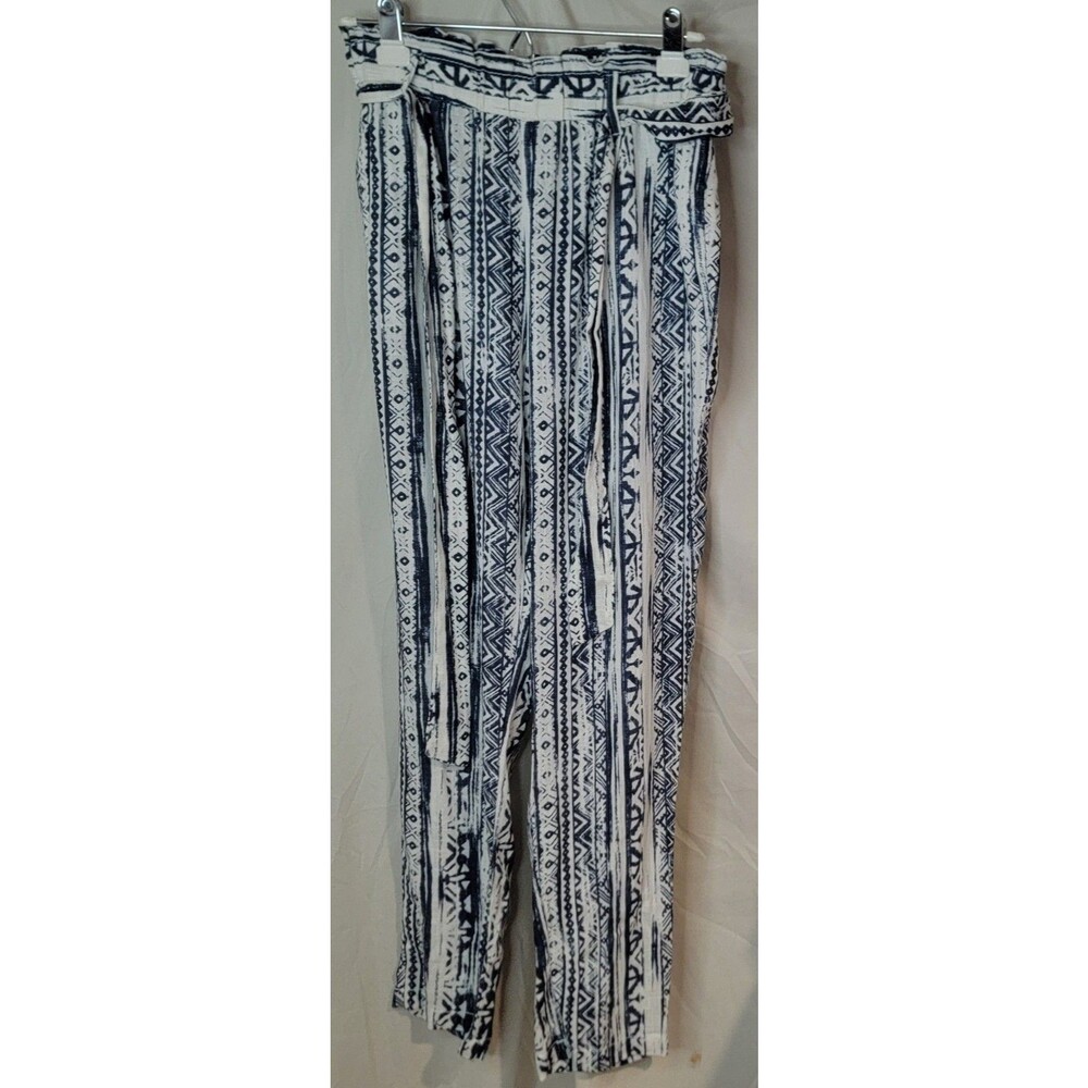 Cali 1850 Women's Medium Linen Viscose Pants Boho Summer Beach High Waist Pants